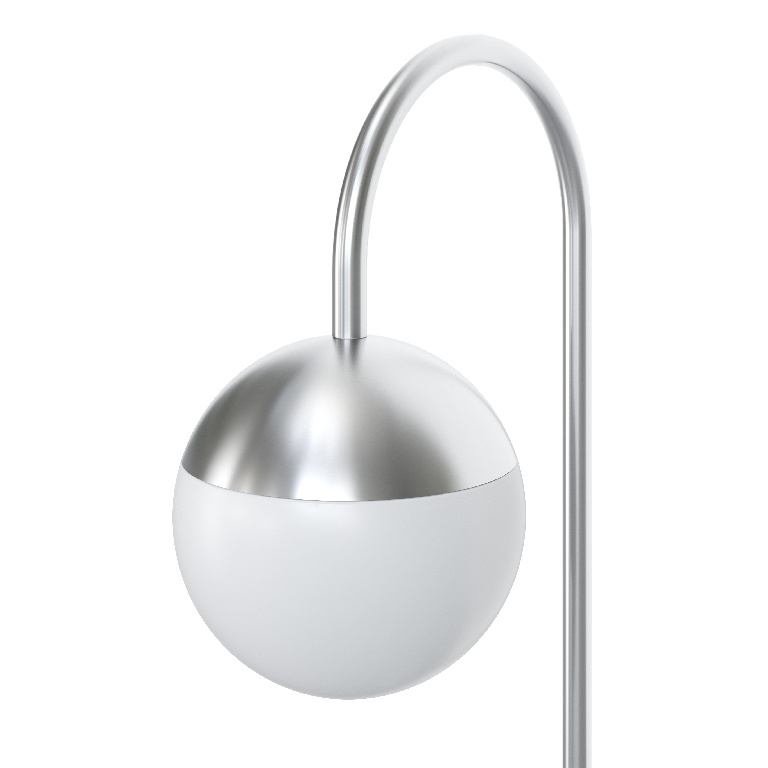 Lampa de exterior GOODHOME, LED, senzor, E14, 25W, IP44, sticla si otel inoxidabil, argintiu