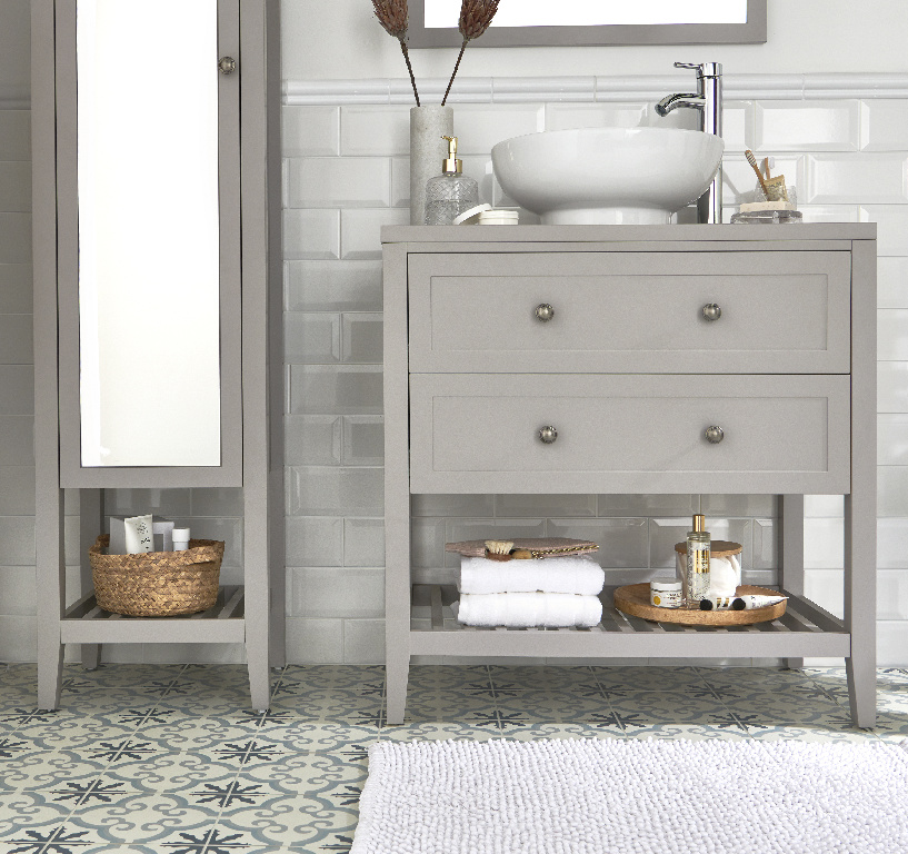 Masca lavoar GOODHOME Perma, 80.6 x 60  x 45 cm, gri