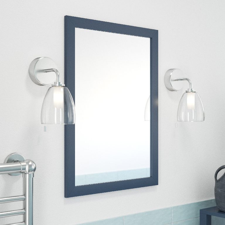 Oglinda GoodHome Perma, 70 x 50 x 1.6 cm, albastru