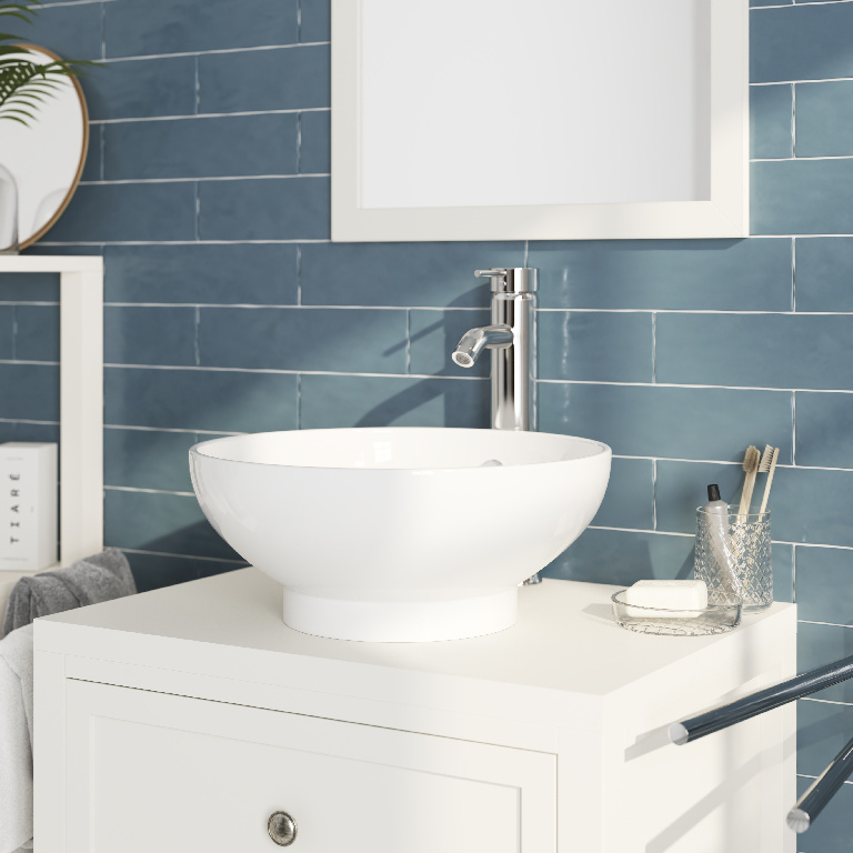 Blat baie GoodHome Perma, 80 x 45.2 x 2.8 cm, alb