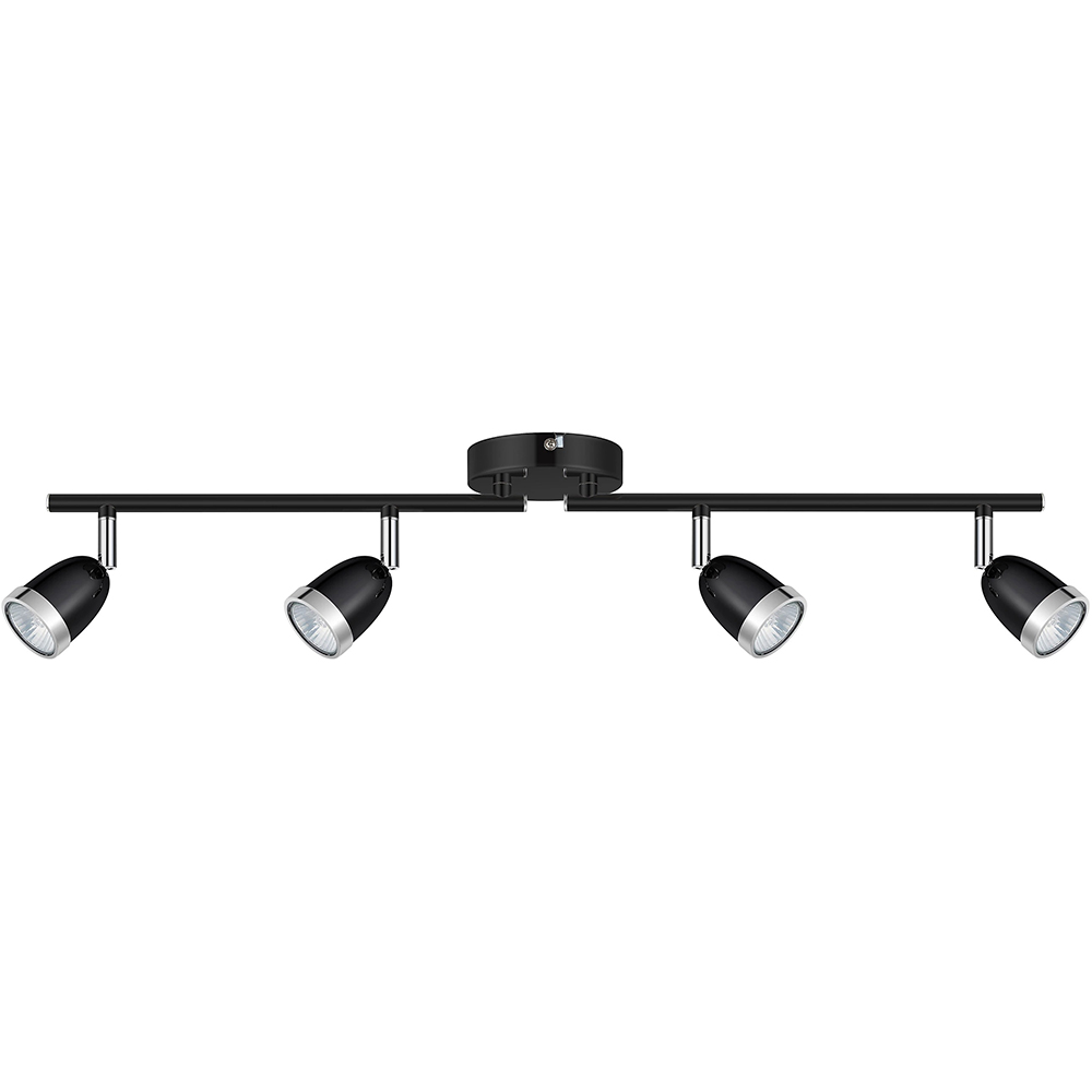 Spot LED Apheliotes GOODHOME, 4 becuri GU10, 7W, metal, negru