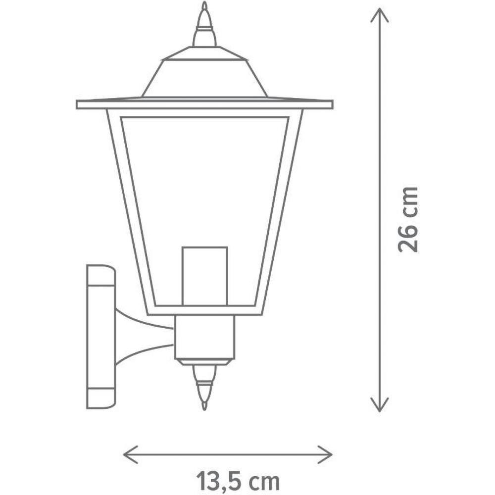 Aplica de exterior KLAUSEN York 1 KL8000, 15W, E27, Bronz