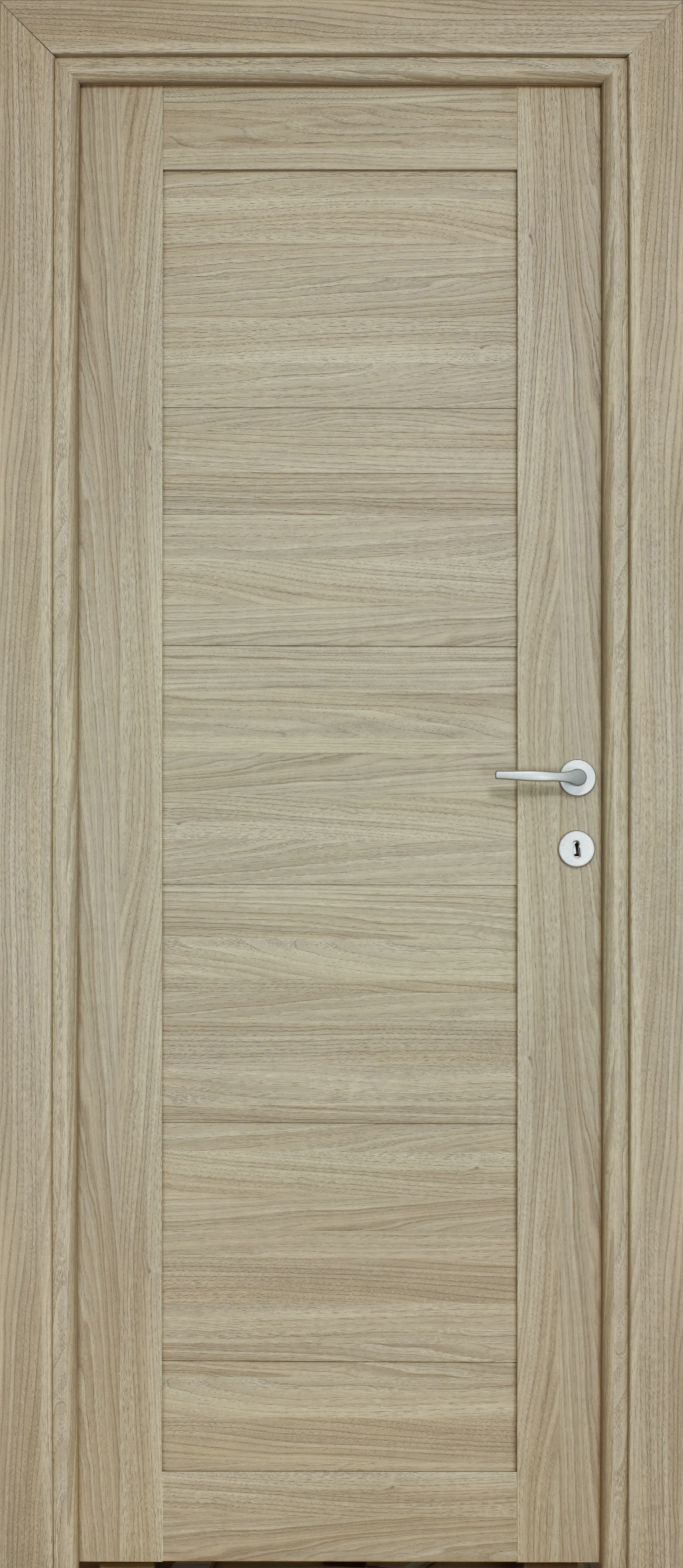 Usa interior Trame, fara geam, reversibila, MDF, 88 x 203 cm, frasin