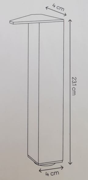 Set picioare reglabile GoodHome Portloe, aluminiu, negru, 2 bucati