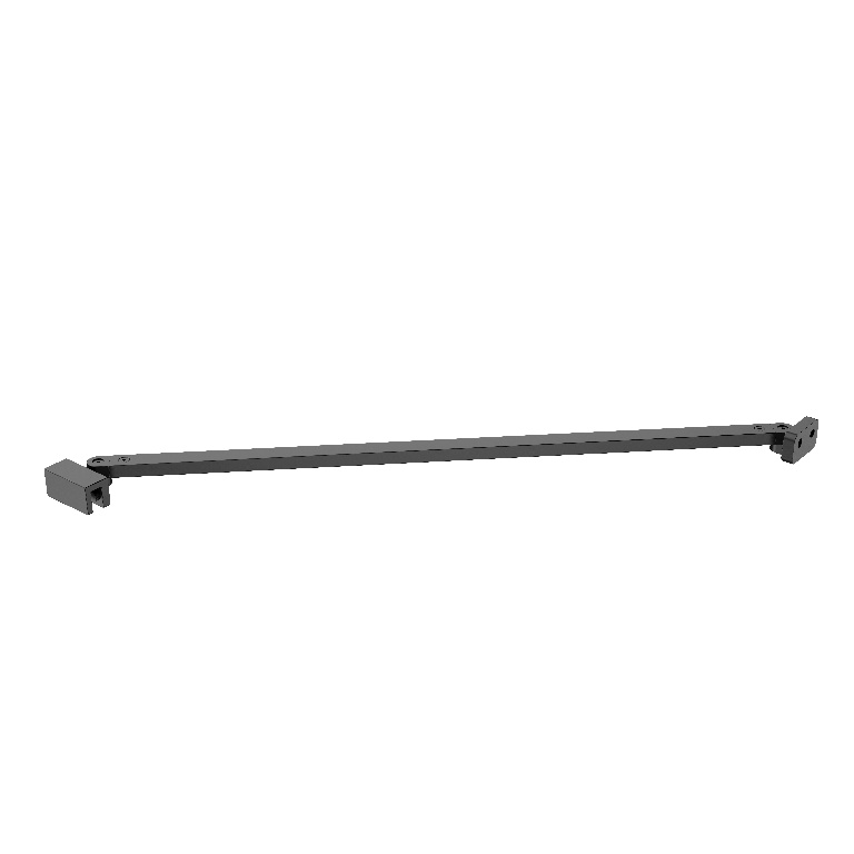 Bara de fixare perete GOODHOME Ledava, 70 cm, aluminiu, negru