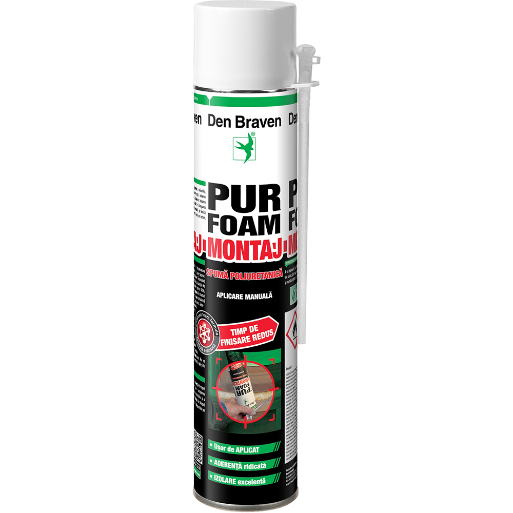 Spuma poliuretanica Den Braven Pur Foam Montaj, 700 ml