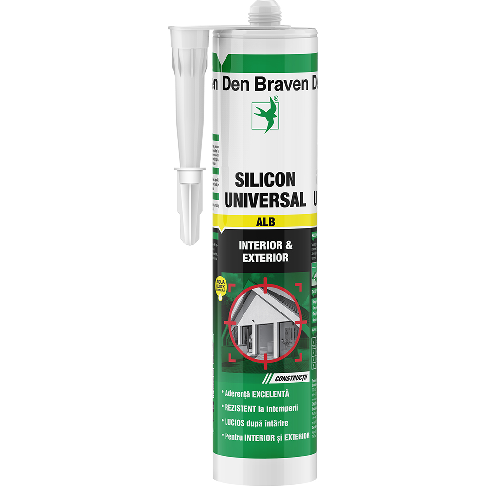 Silicon universal DEN BRAVEN DIY, alb, 280 ml