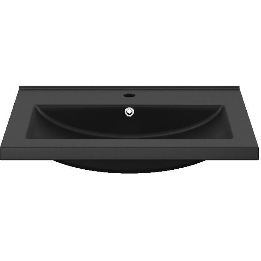 Lavoar baie GOODHOME Nira, ceramica, 60.4 x 45.4 cm, negru mat