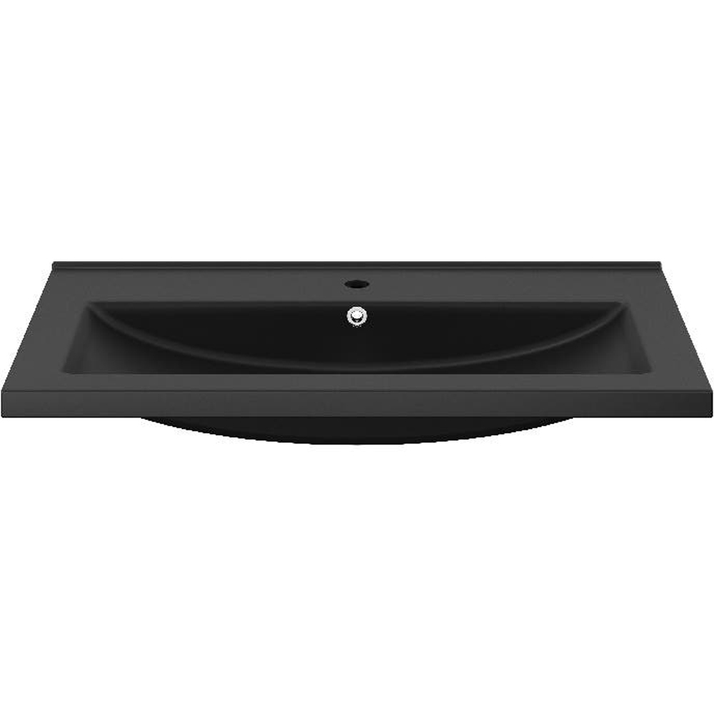Lavoar baie GOODHOME Nira, ceramica, 80.4 x 45.4 cm, negru mat