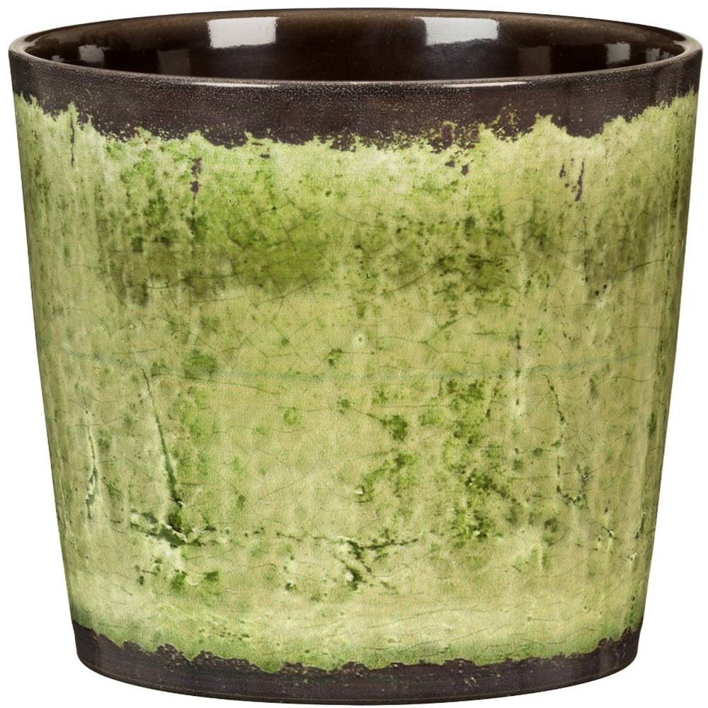 Ghiveci flori SCHEURICH Glaze, ceramica, D 15 cm, verde
