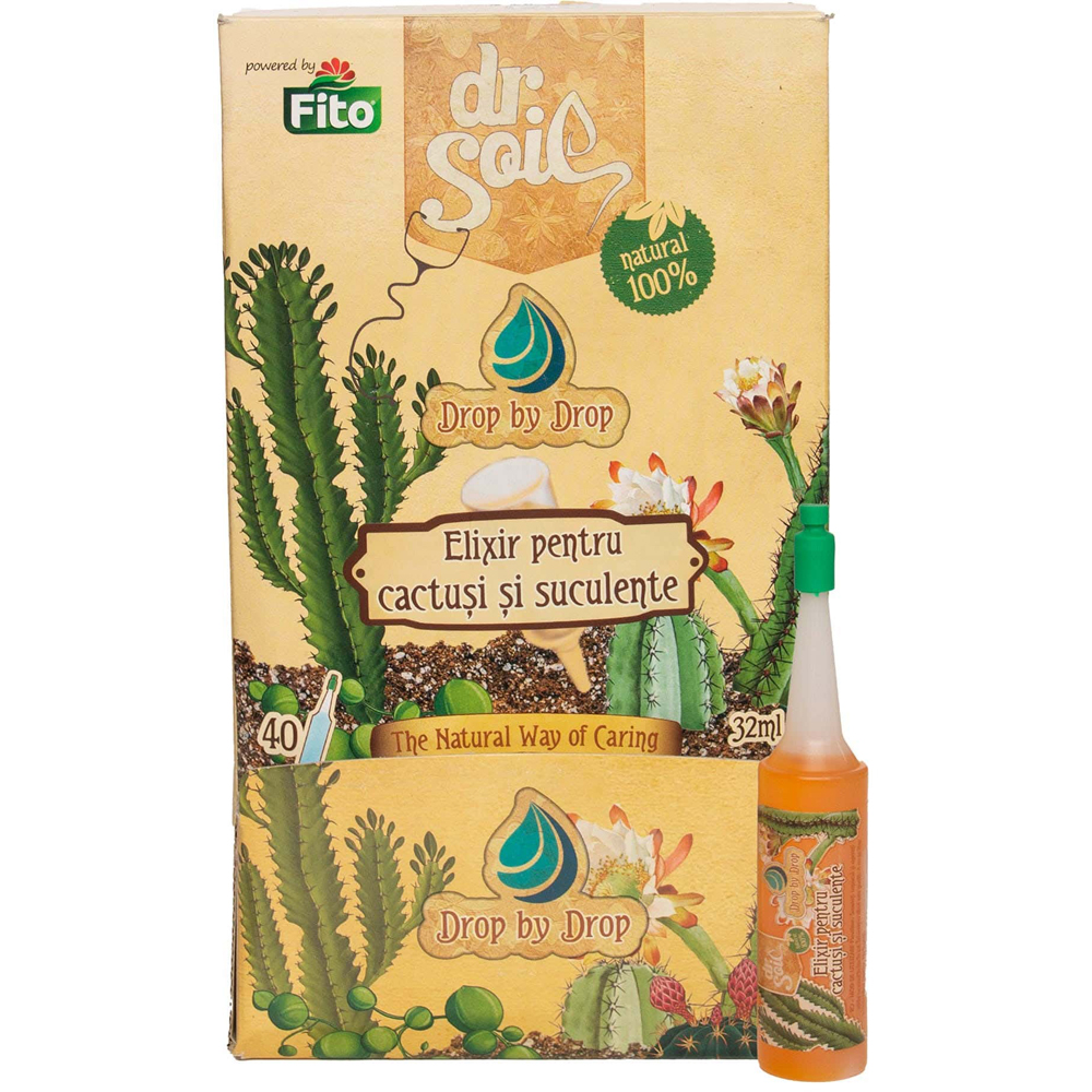 Elixir pentru cactusi si suculente Dr. Soil, ingrasamant natural, 32 ml