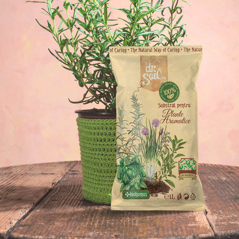 Substrat pentru plante aromatice Dr. Soil, 1 l