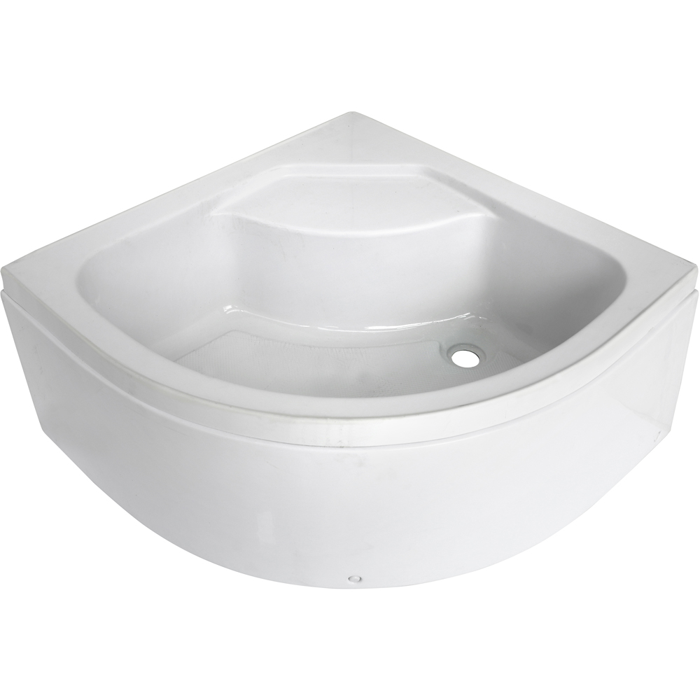 Cabina dus standard GOODHOME Arkell, semirotunda, cadita inalta, 90 x 90 x 197 cm, sticla securizata 4mm, profil crom