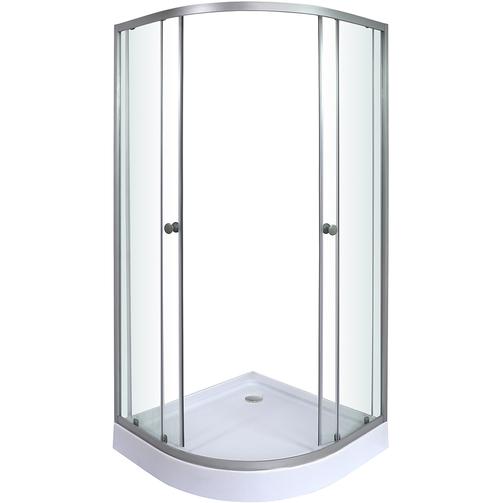 Cabina dus standard Arkell, semirotunda, 90 x 90 x 192 cm, sticla securizata 4mm, profil crom