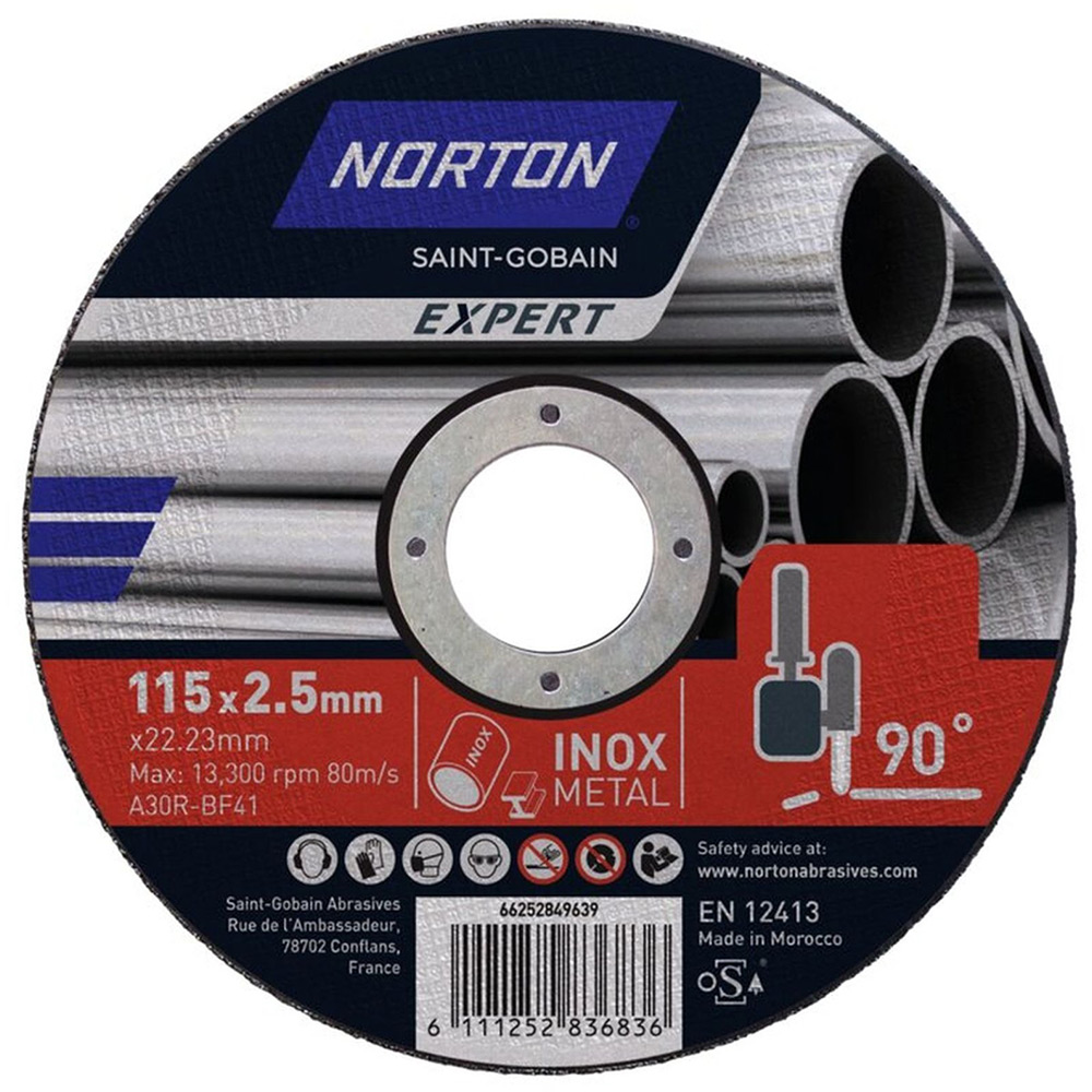 Disc debitare polizor NORTON Expert, 115 x 1 x 22 mm, oxid de aluminiu, maro