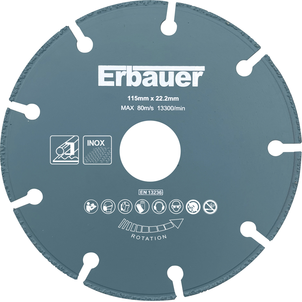 Disc polizor ERBAUER, metal, 115x22.23mm