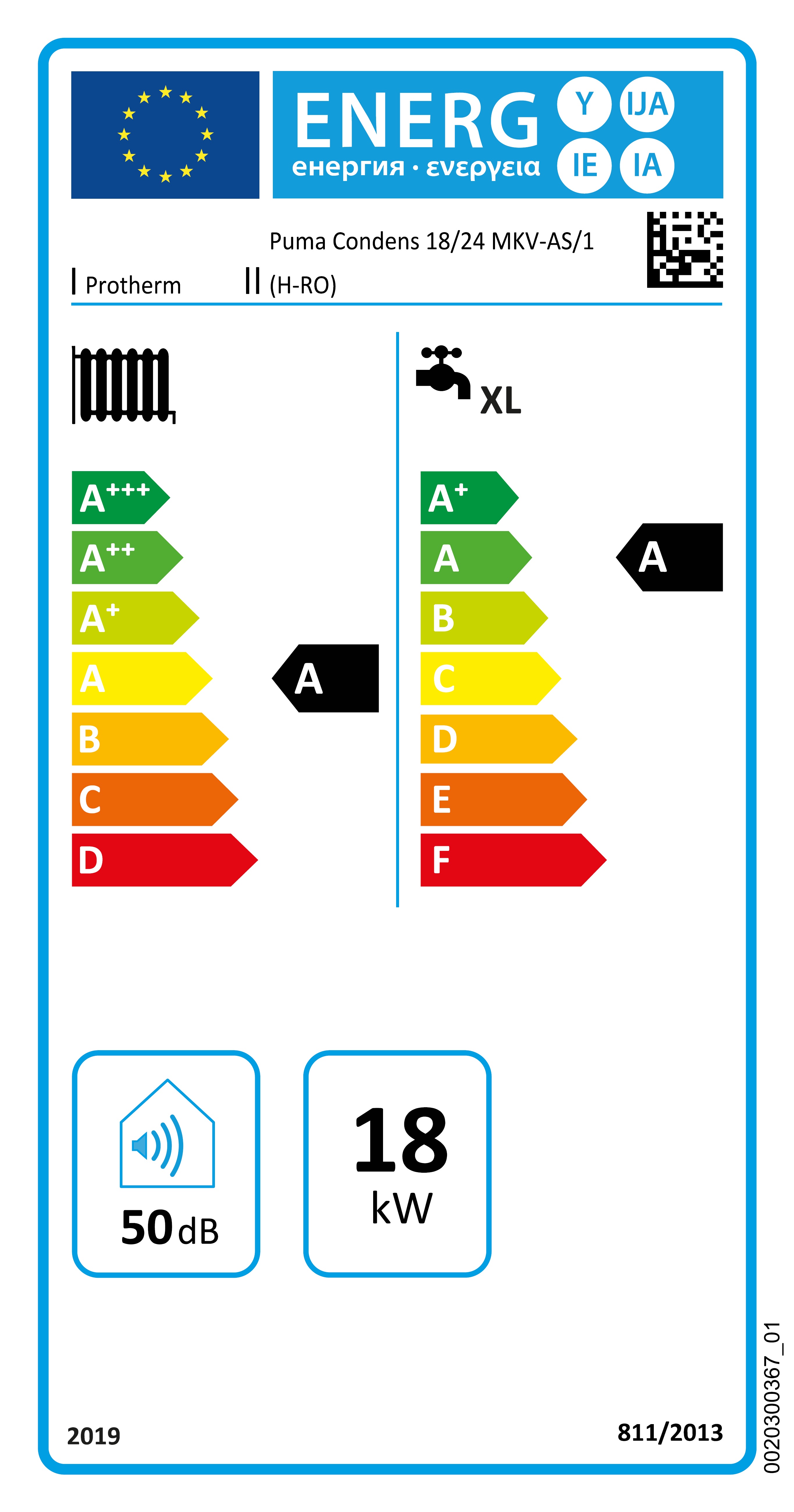 Centrala gaz prin condensare Protherm Puma, 18.4kW, kit evacuare inclus