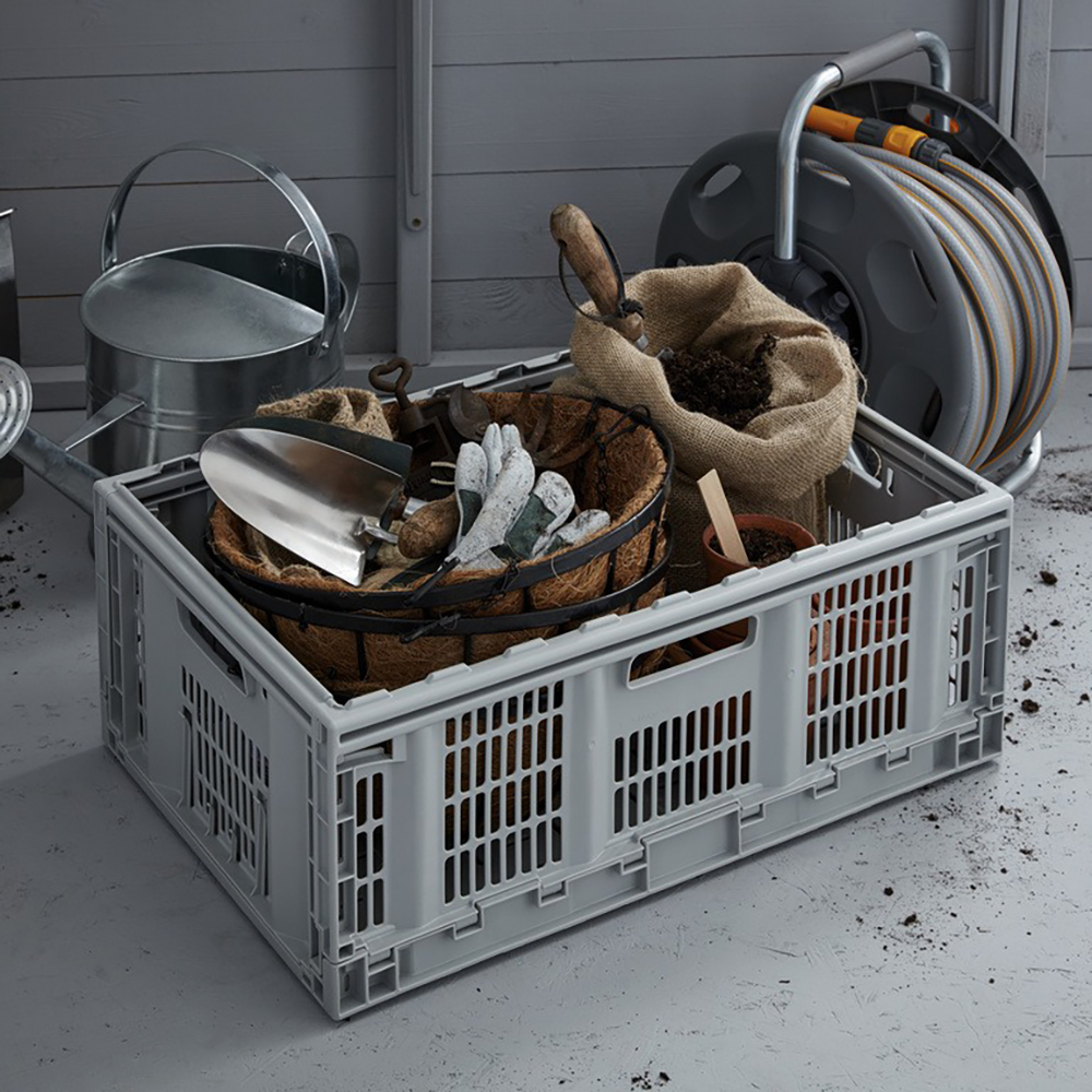 Lada depozitare GOODHOME, 59.7 x 39.8 x 22 cm, 46l, polipropilena, gri