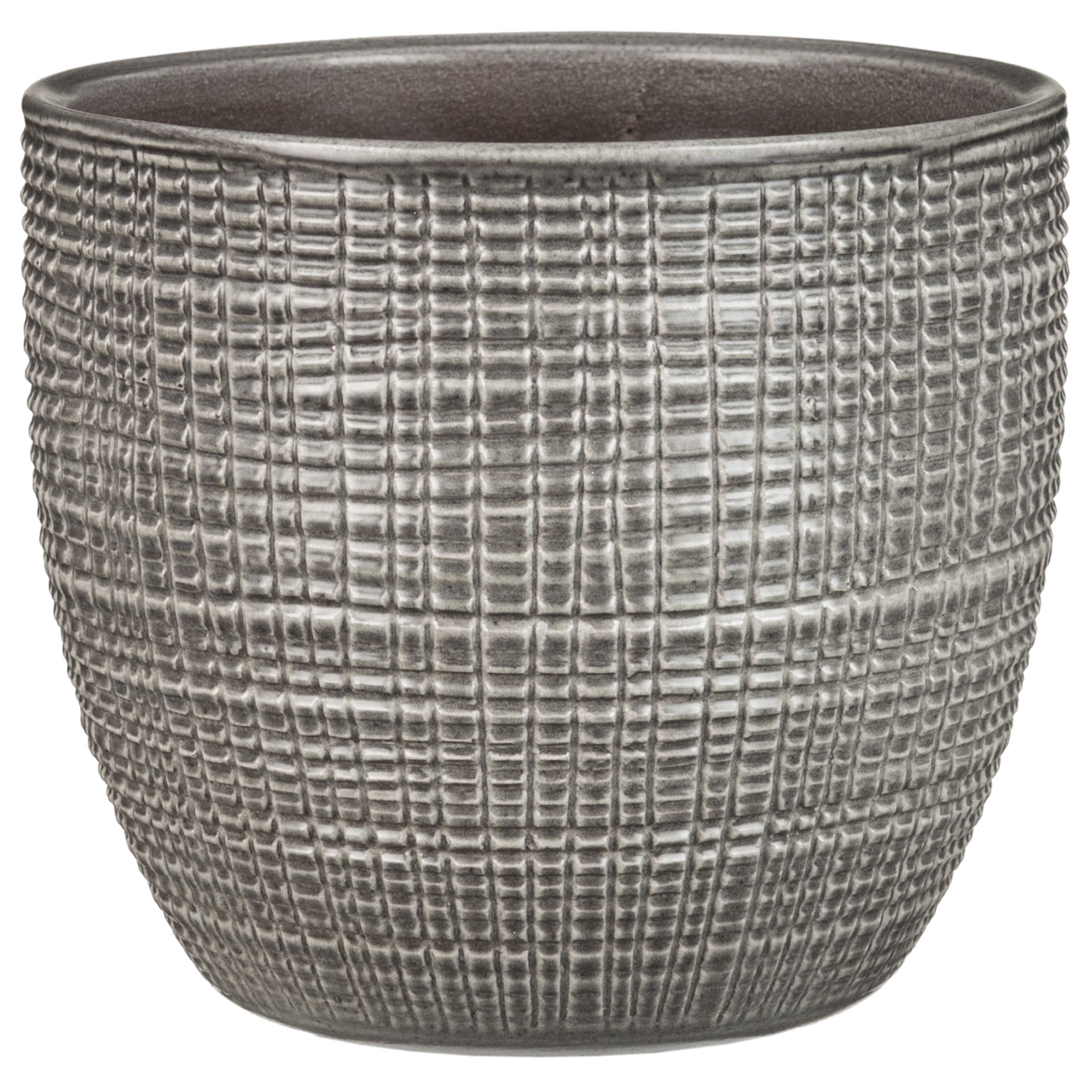 Ghiveci flori SCHEURICH, ceramica, D 15.6 cm, gri