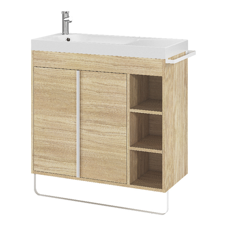 Masca lavoar GoodHome Maza, MDF, 85 x 36 x 82 cm, natur