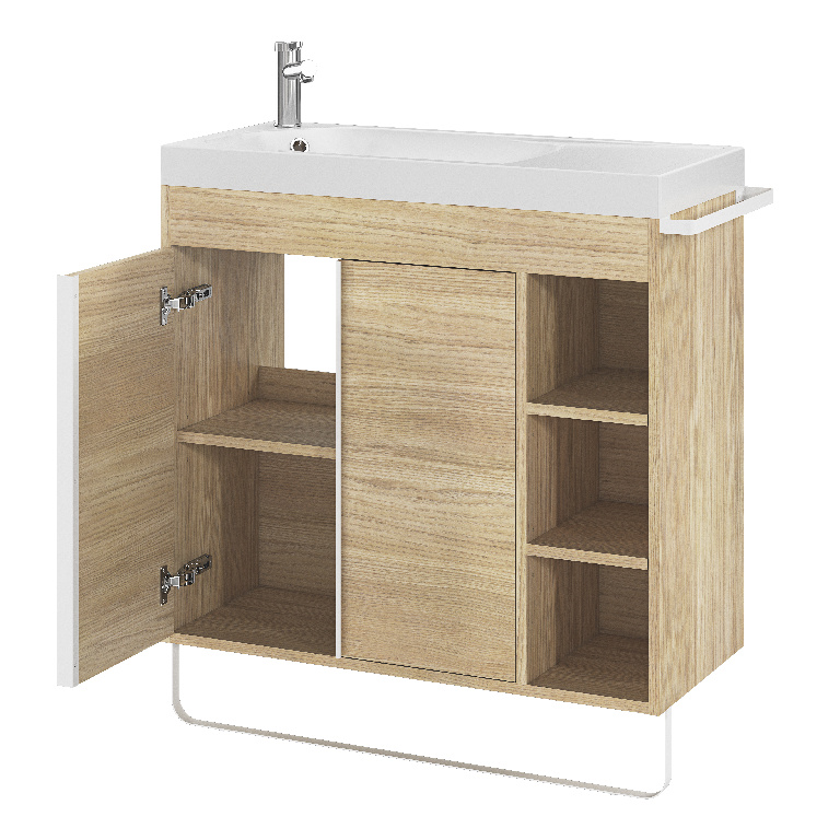 Masca lavoar GoodHome Maza, MDF, 85 x 36 x 82 cm, natur