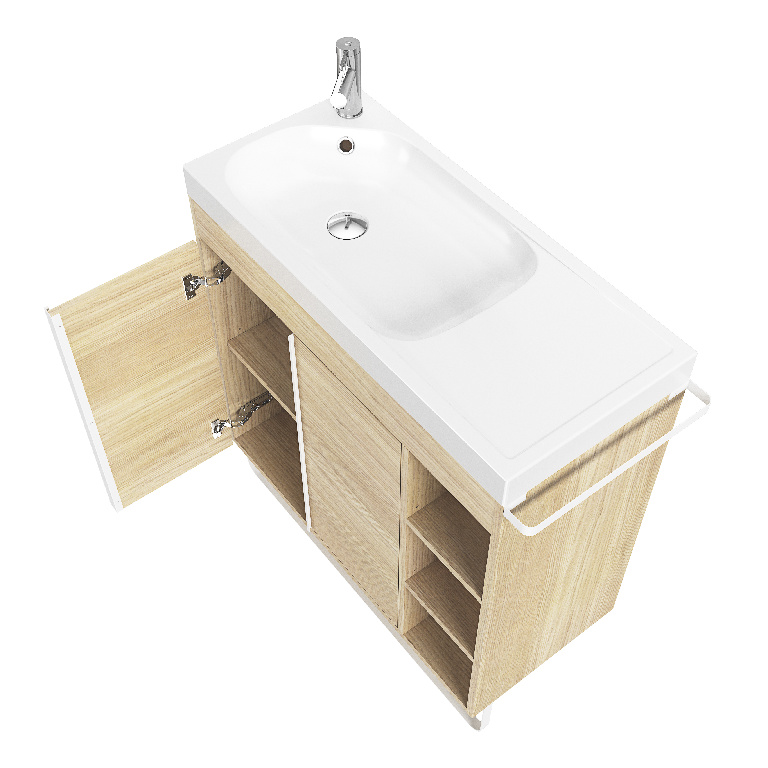 Masca lavoar GoodHome Maza, MDF, 85 x 36 x 82 cm, natur