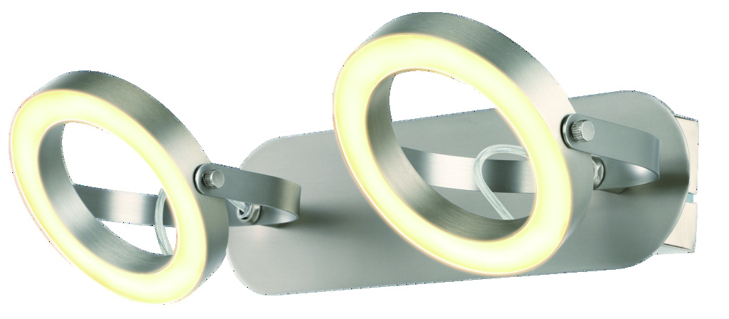 Spot LED GOODHOME Taphao, 2 x 6W, 400lm, 3000K, argintiu