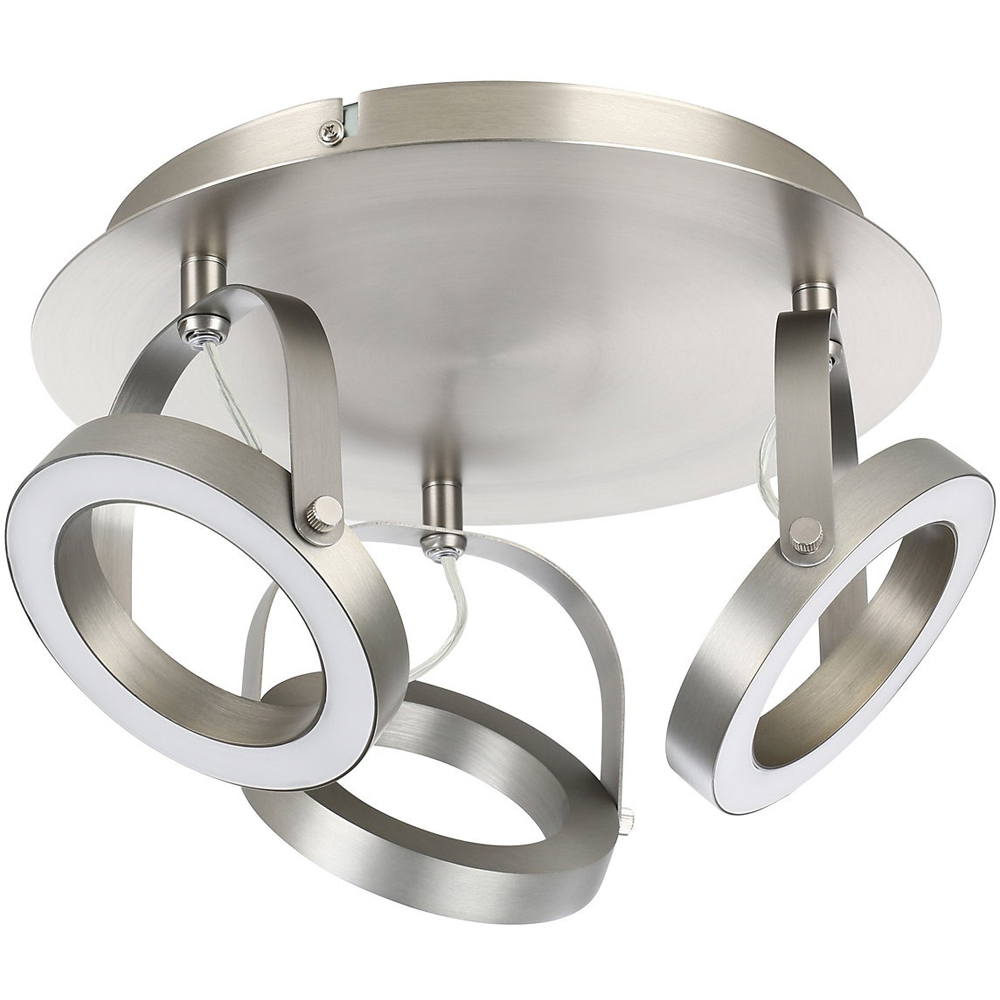 Plafoniera Taphao GoodHome, 3 E14, LED compatibile, argintiu
