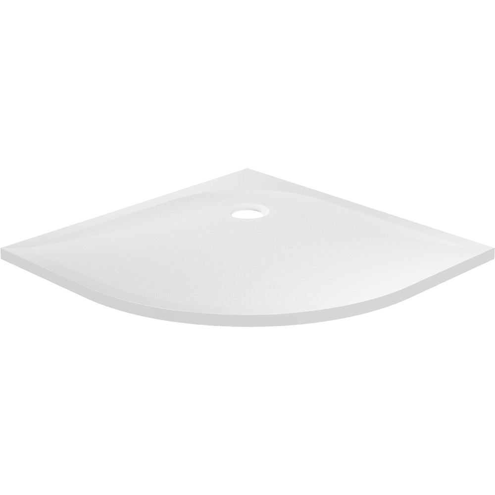Cadita dus GOODHOME Cavally, semirotunda, compozit pe baza de rasina, 90 x 90 x 3 cm, alb