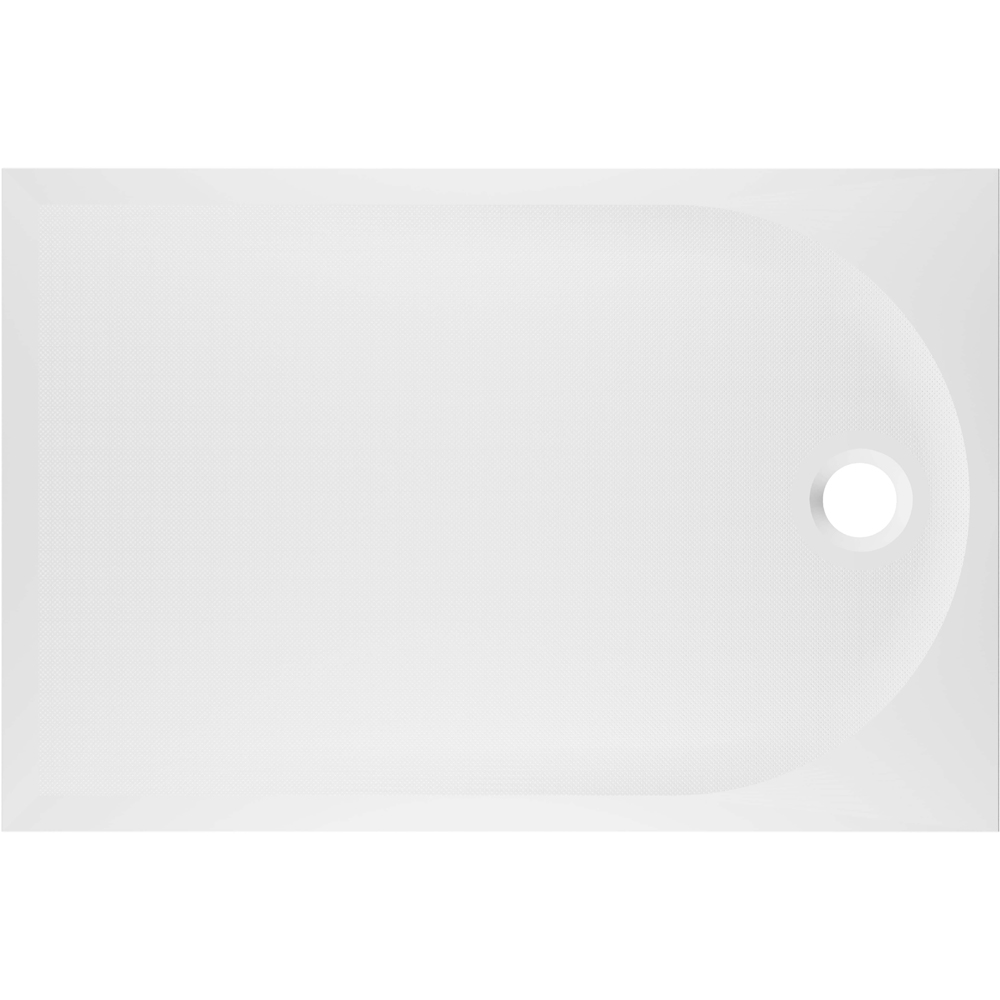 Cadita dus GOODHOME Cavally, dreapta, compozit pe baza de rasina, 100 x 80 x 3 cm, alb