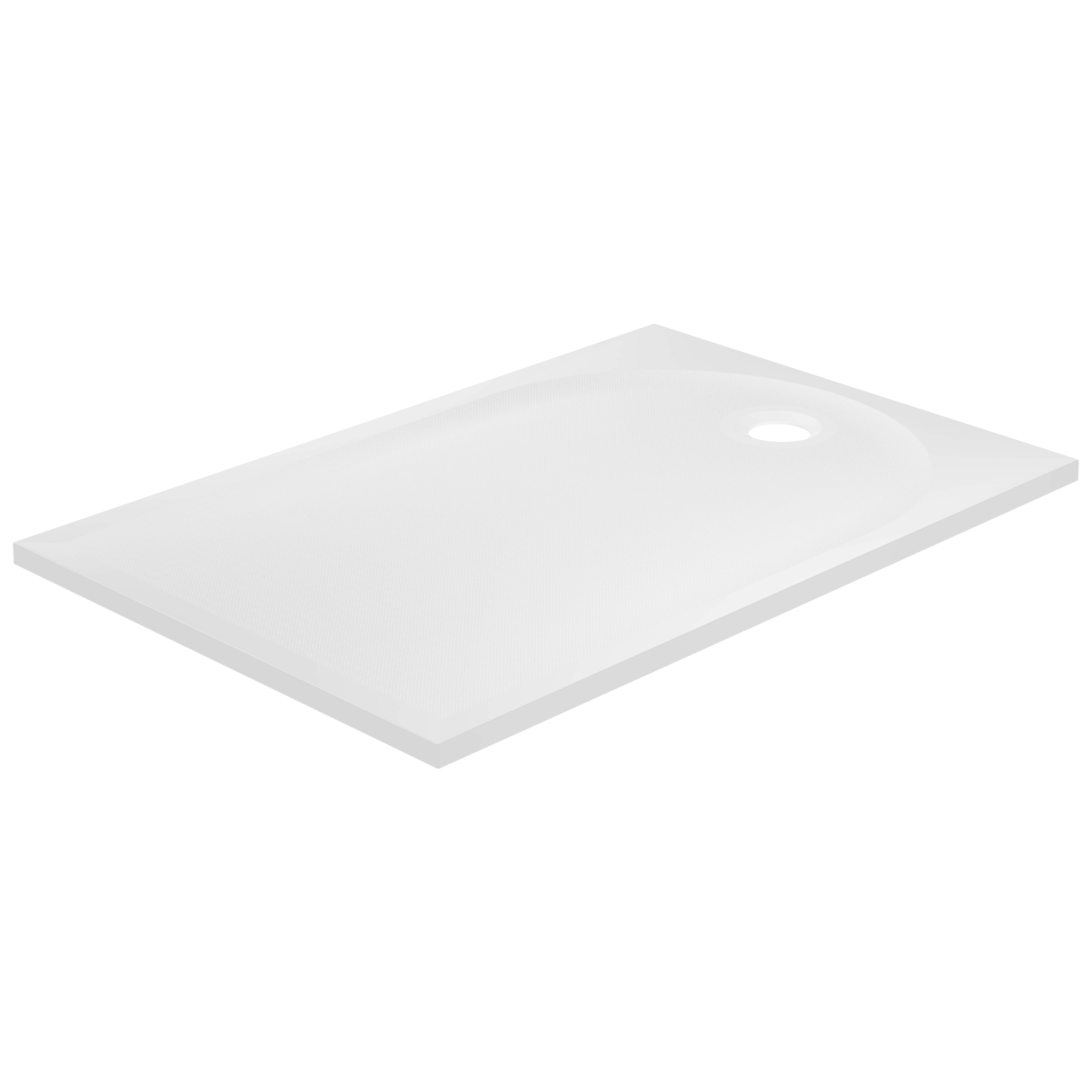 Cadita dus GoodHome Cavally, dreptunghiulara, compozit, 120 x 90 x 3 cm, alb