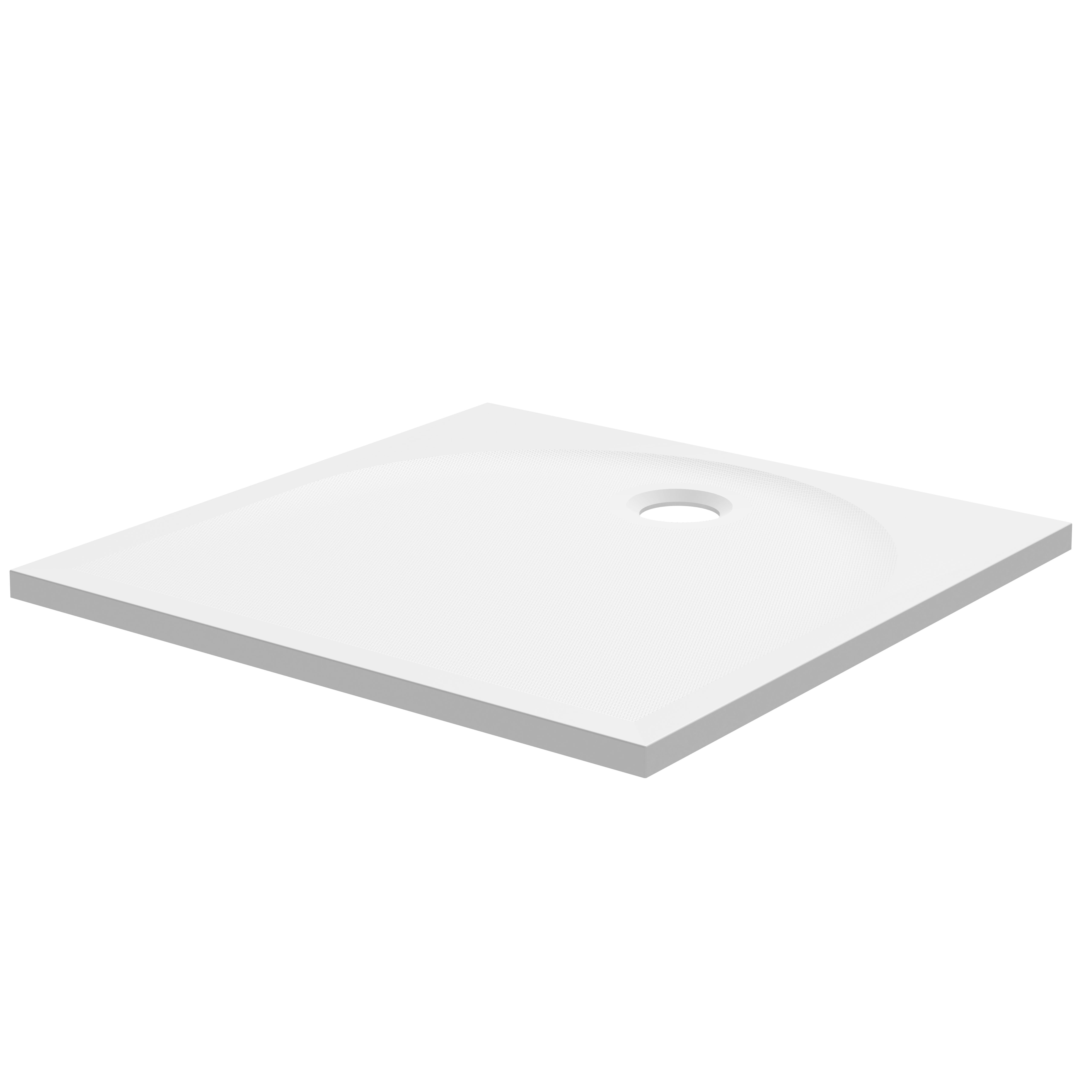 Cadita dus GoodHome Cavally, patrata, compozit, 70 x 70 x 3 cm, alb