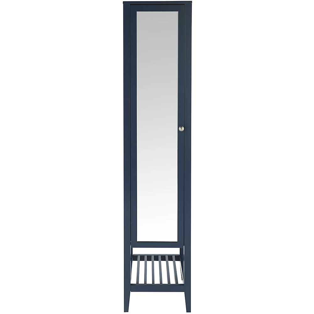 Dulap baie cu oglinda GOODHOME, 40.2 x 36.1 x 185 cm, albastru