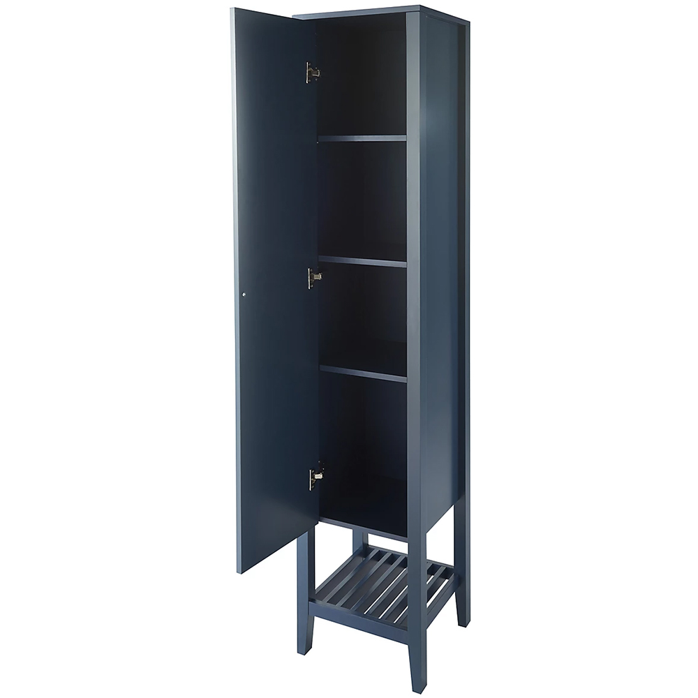 Dulap baie cu oglinda GOODHOME, 40.2 x 36.1 x 185 cm, albastru