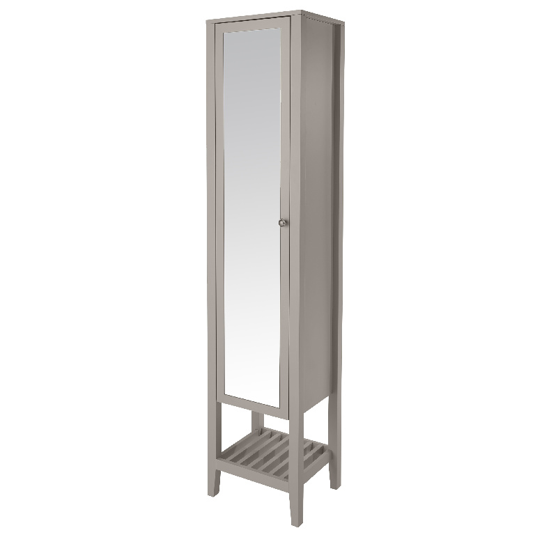 Coloana baie cu oglinda GoodHome Perma, 40 x 36 x 185 cm, gri