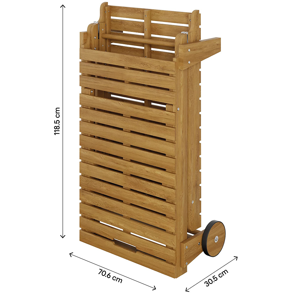 Sezlong gradina GOODHOME Acacia Denia, lemn, 70.6 x 199.8 x 33.5 cm, natur