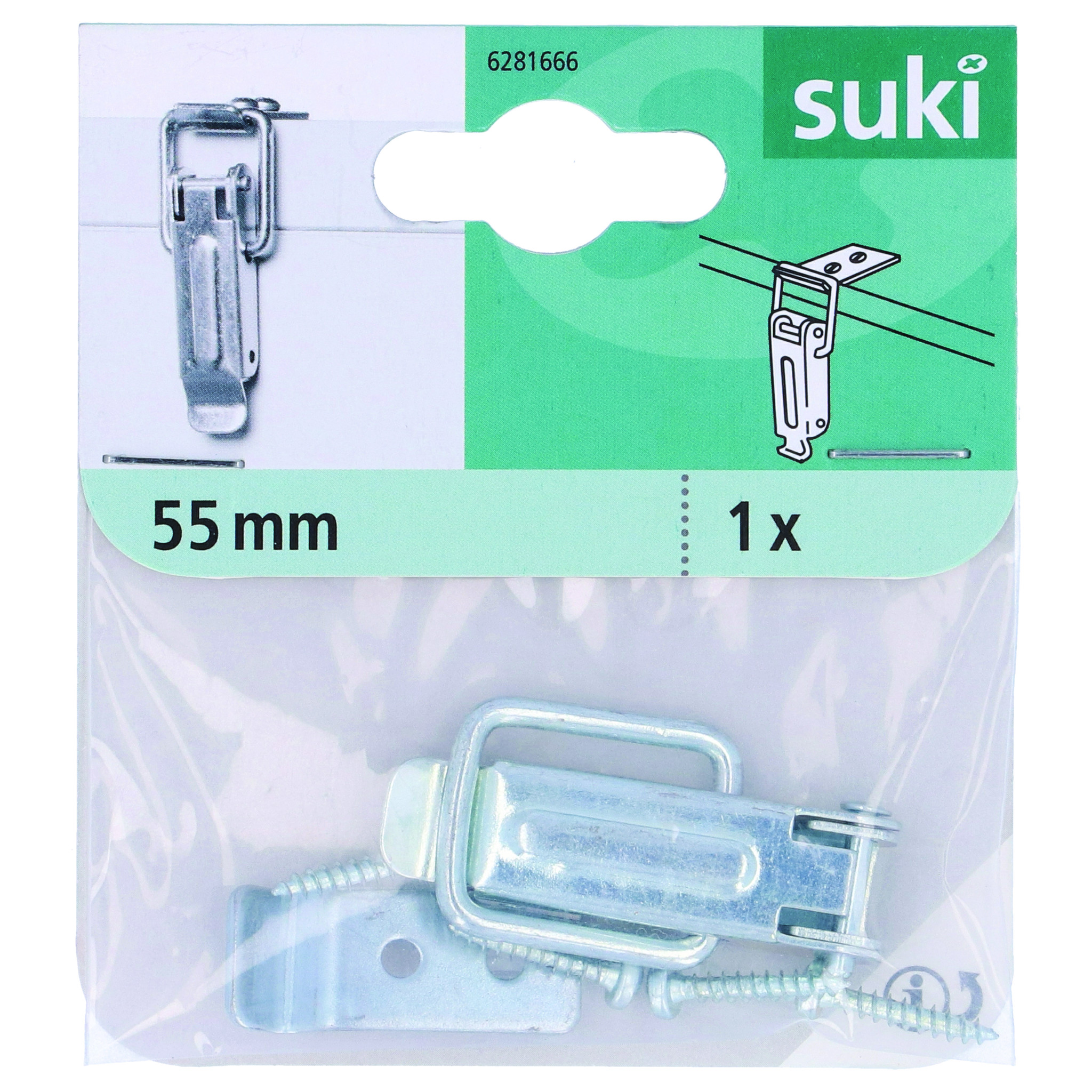 Inchizator cufar Suki, 55mm, argintiu