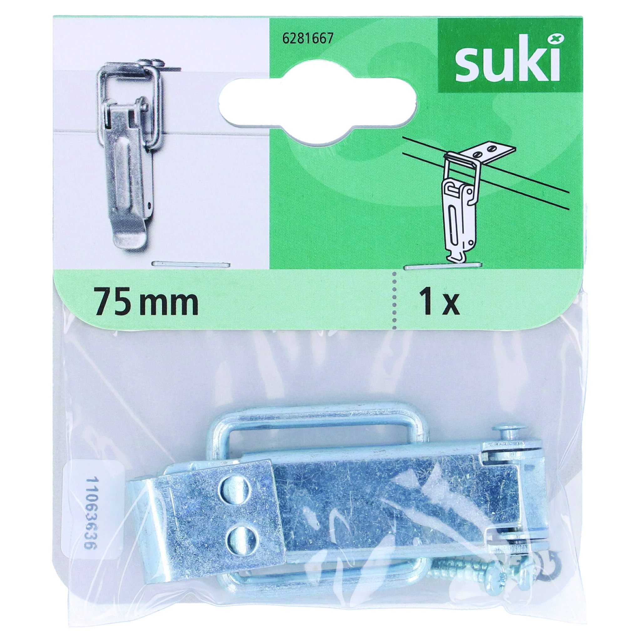 Inchizator cufar SUKI, 75 mm, argintiu