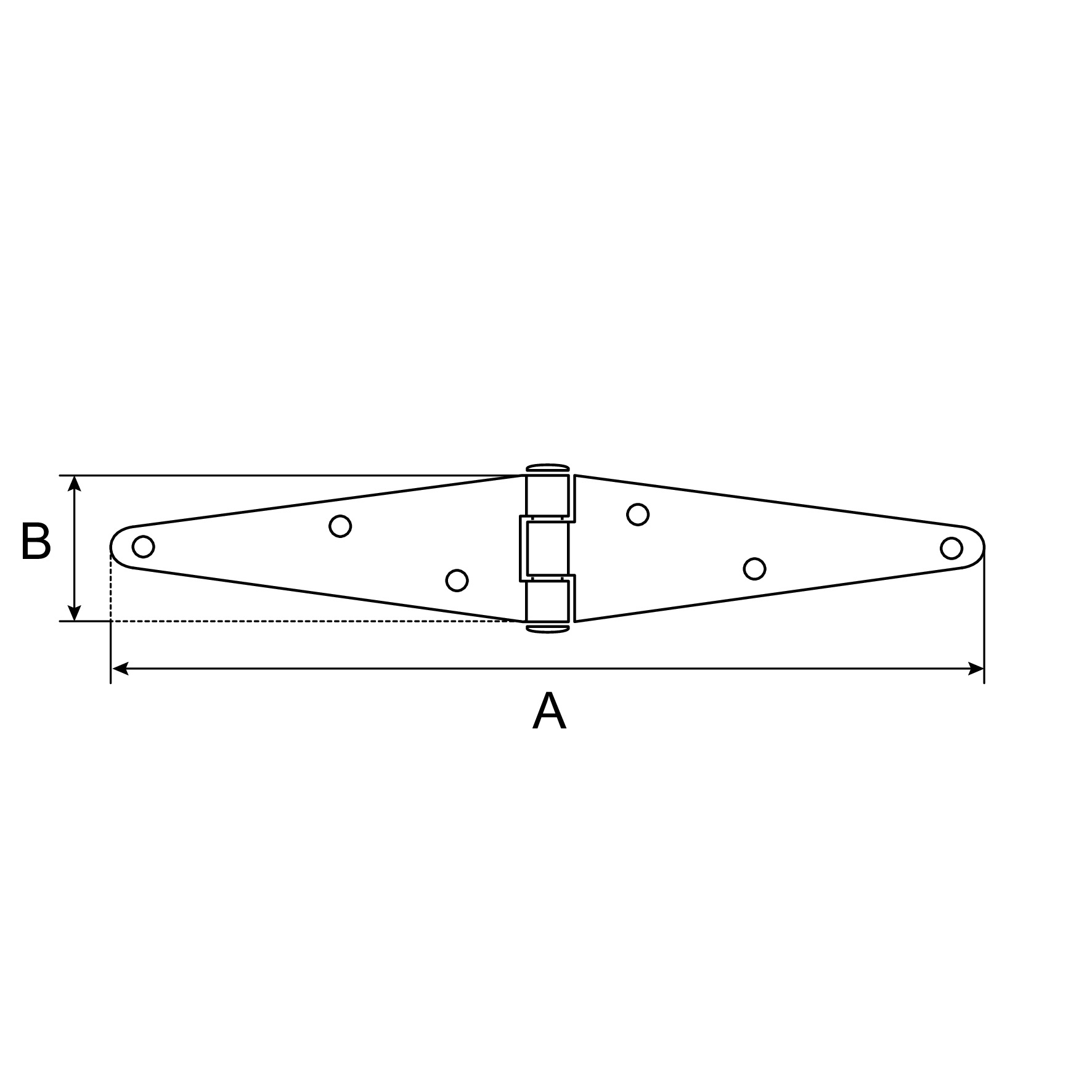 Balama pentru cufar SUKI, 160 x 35mm, otel, argintiu