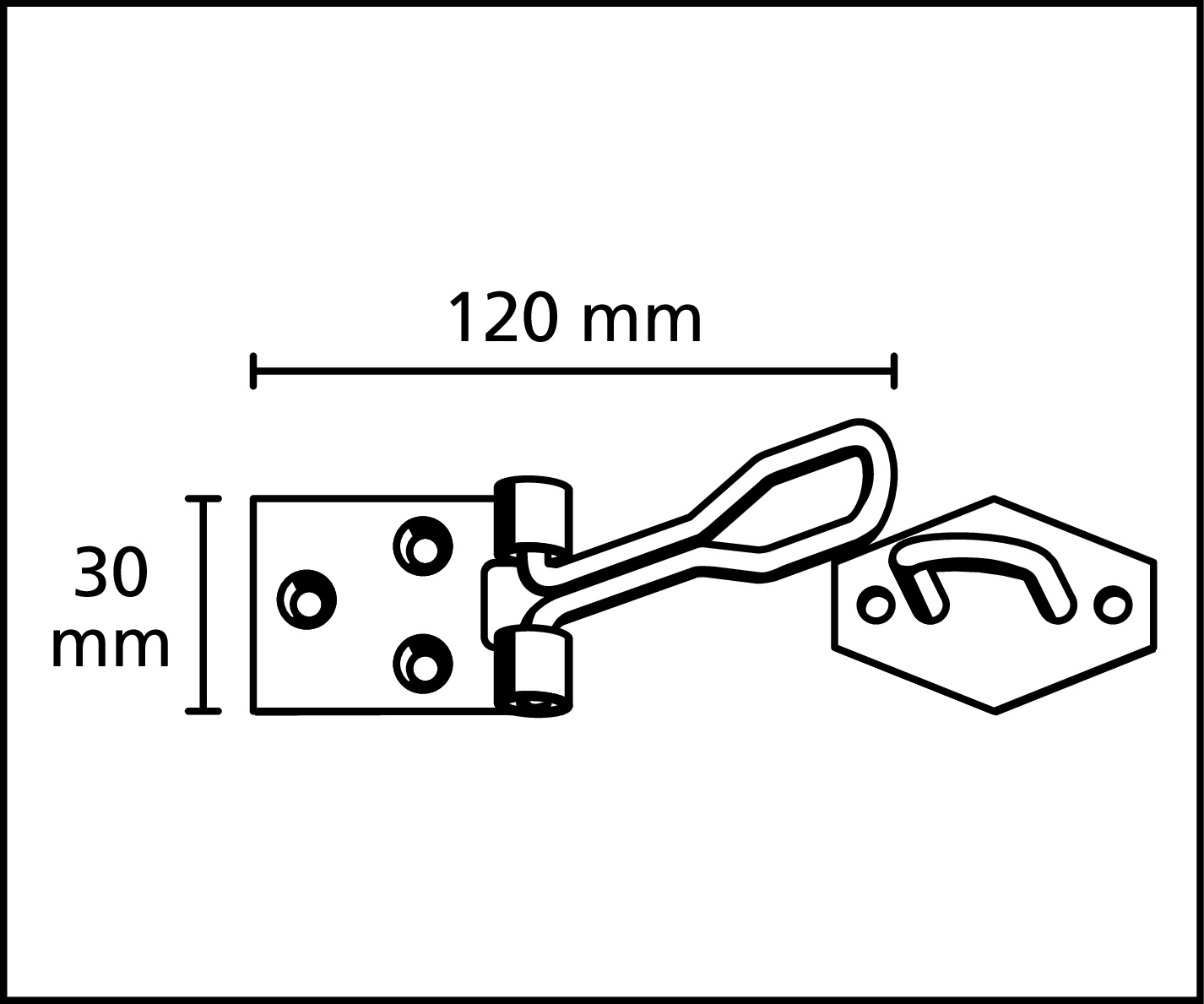 Inchizator cufar sarma Suki, 120mm, argintiu