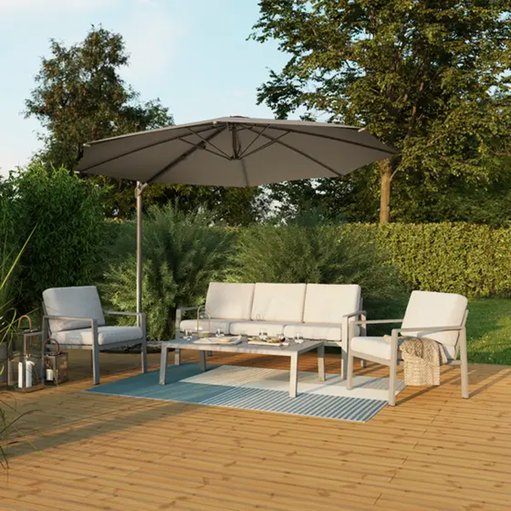 Set mobilier gradina GOODHOME Moorea 101250809, 4 piese, gri
