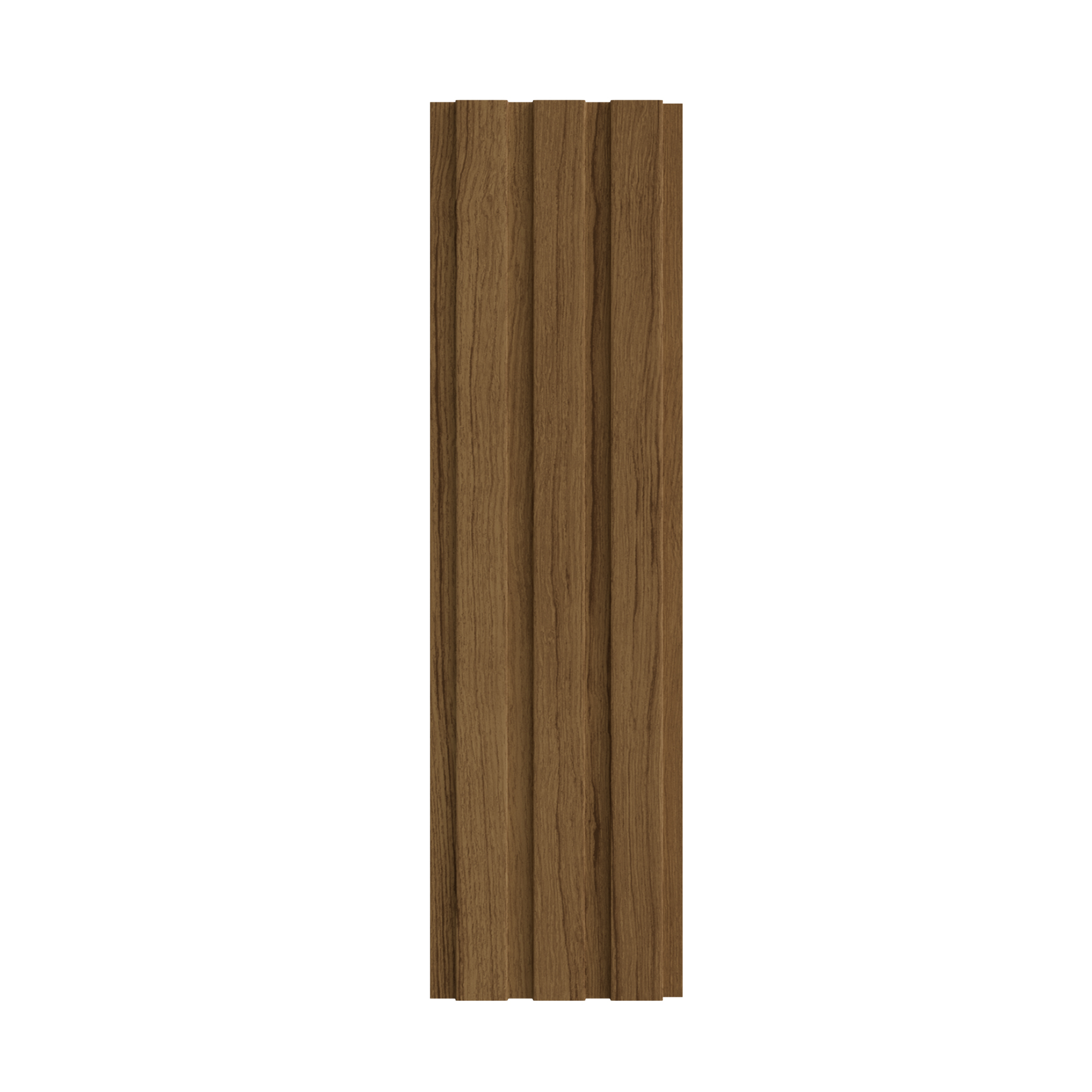 Panou riflaj decorativ, 280 cm x 12.1 cm, MDF, maro, suprafata acoperire 1.36 mp/pachet