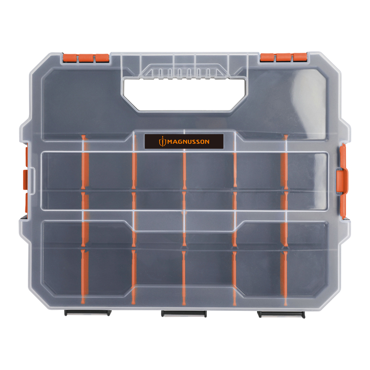 Organizator pentru unelte cu 18 compartimente MAGNUSSON, 31.5 x 25 x 5 cm, polipropilena, negru