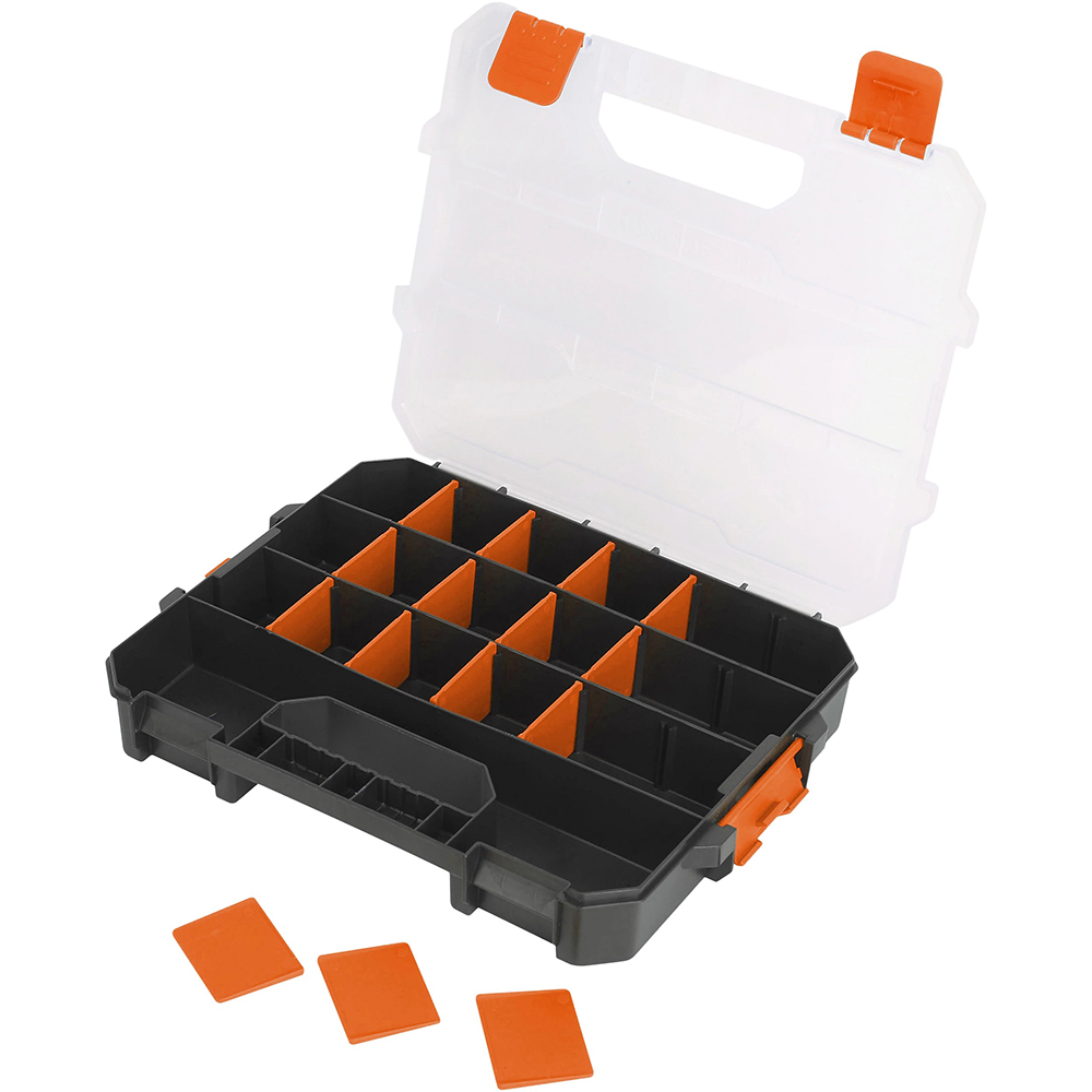 Organizator pentru unelte cu 18 compartimente MAGNUSSON, 31.5 x 25 x 5 cm, polipropilena, negru