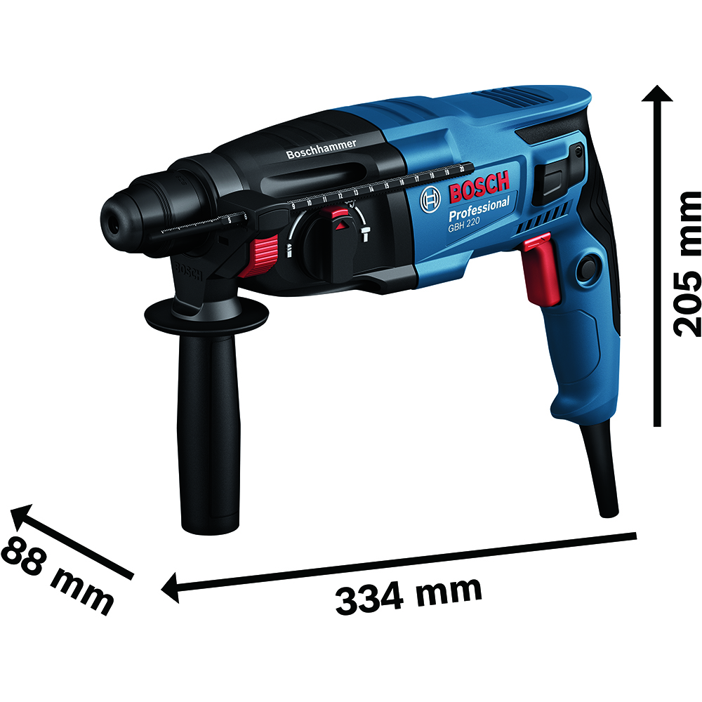 Ciocan rotopercutor BOSCH GBH 220, SDS Plus, 720W, 2J, 2000rpm