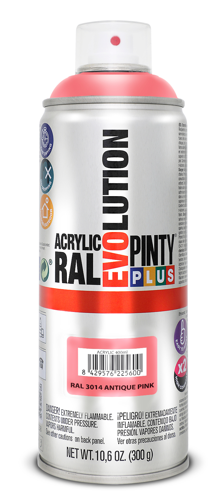 Spray vopsea acrilica PINTYPLUS Evolution, roz antic, RAL 3014, 400 ml