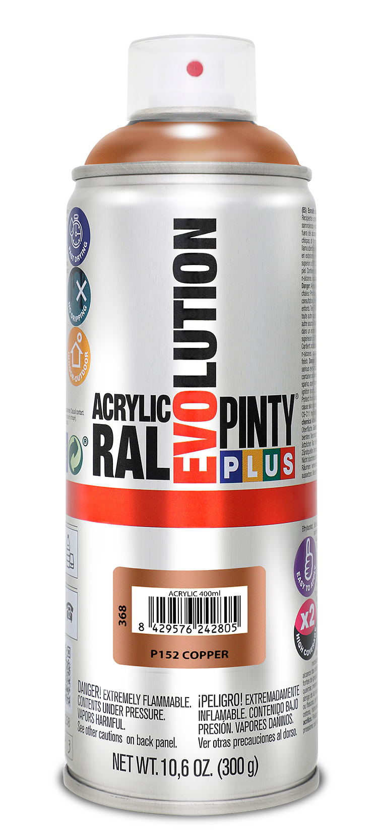 Vopsea spray acrilica PINTYPLUS Evolution, cupru, 400ml