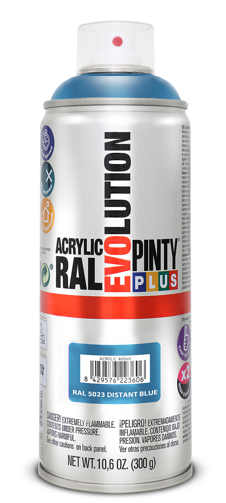 Spray vopsea acrilica PINTYPLUS Evolution, albastru distant, RAL 5023, 400 ml