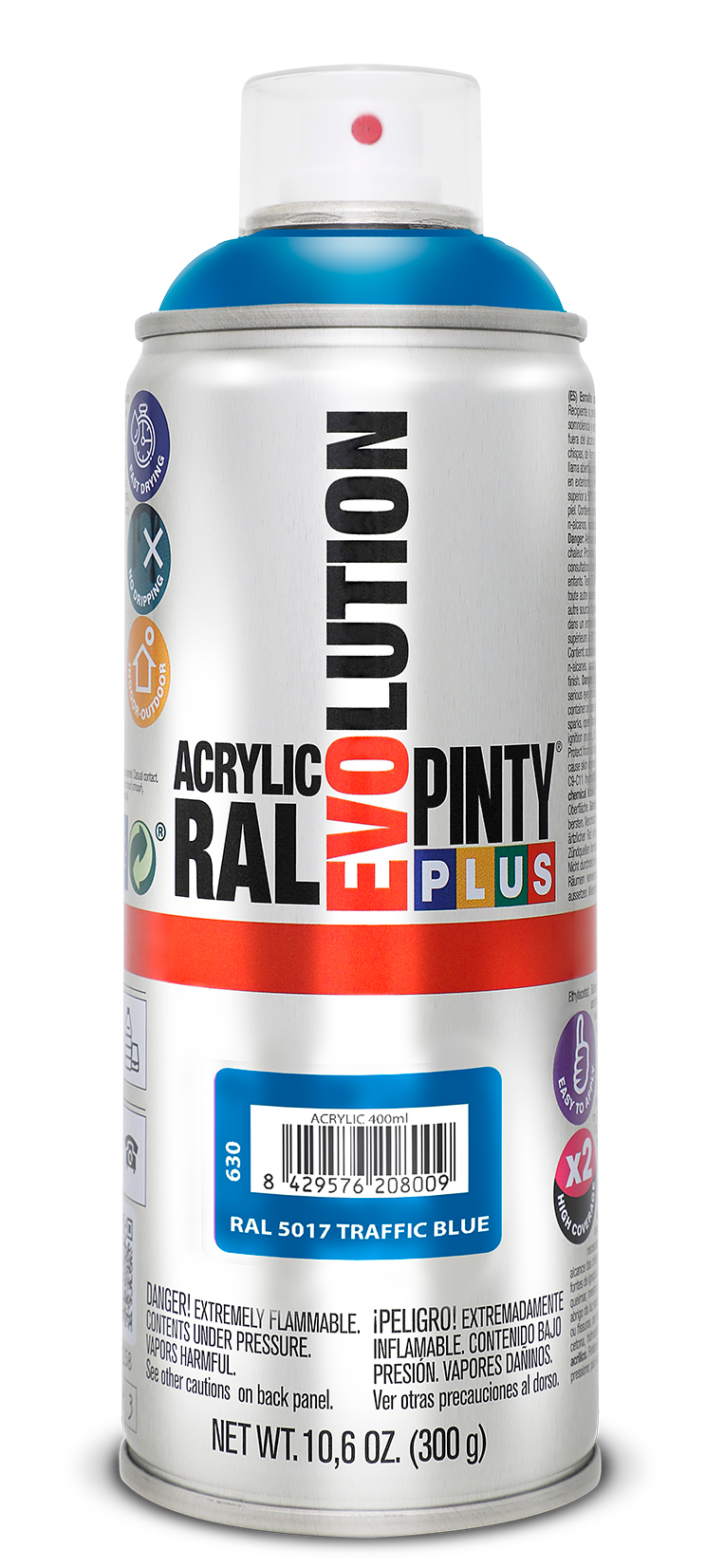Spray vopsea acrilica PINTYPLUS Evolution, albastru trafic, RAL 5017, 400 ml