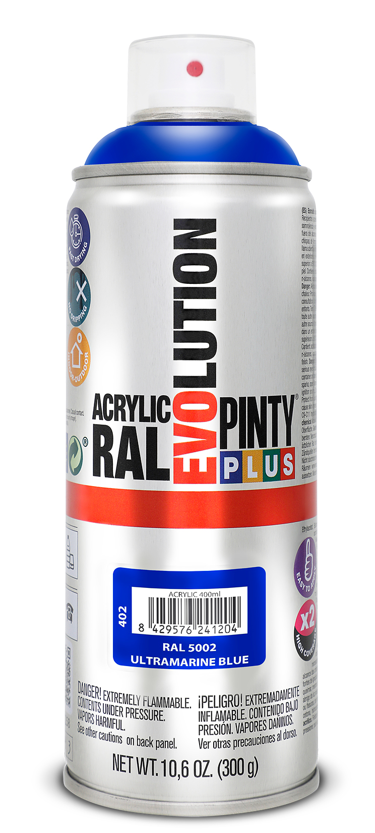 Spray vopsea acrilica PINTYPLUS Evolution, albastru ultramarin, RAL 5002, 400 ml
